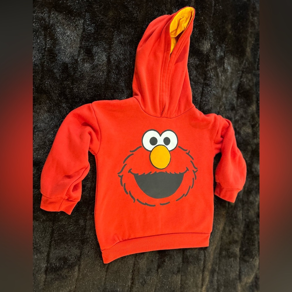 Elmo Hoodie Toddler 4T Red Sesame Street Pullover Sweatshirt